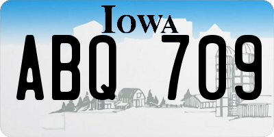 IA license plate ABQ709