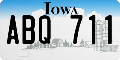 IA license plate ABQ711
