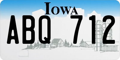 IA license plate ABQ712
