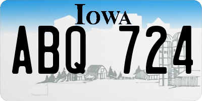 IA license plate ABQ724