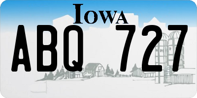 IA license plate ABQ727