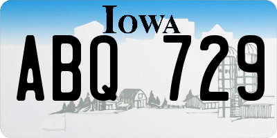 IA license plate ABQ729