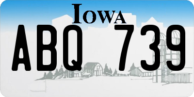IA license plate ABQ739