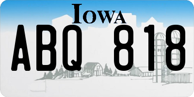 IA license plate ABQ818
