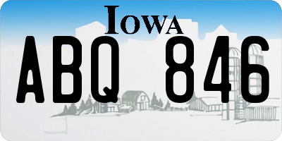 IA license plate ABQ846