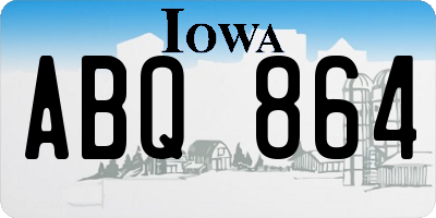 IA license plate ABQ864
