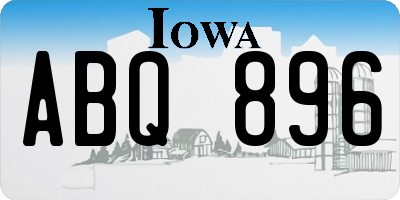 IA license plate ABQ896