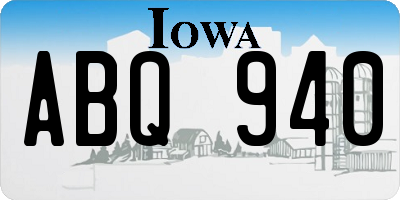 IA license plate ABQ940
