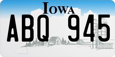 IA license plate ABQ945
