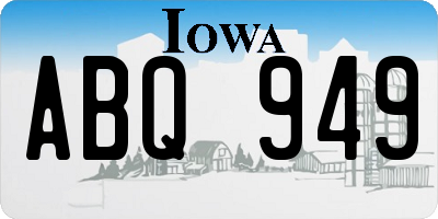IA license plate ABQ949