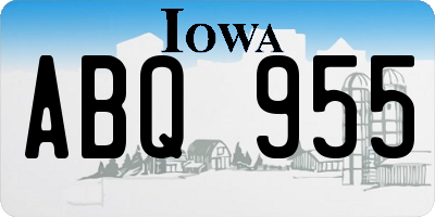 IA license plate ABQ955