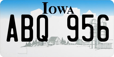 IA license plate ABQ956