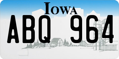 IA license plate ABQ964