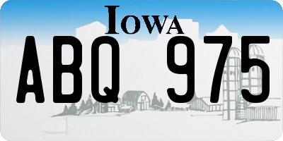 IA license plate ABQ975
