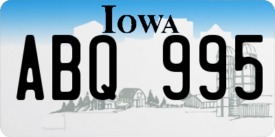 IA license plate ABQ995