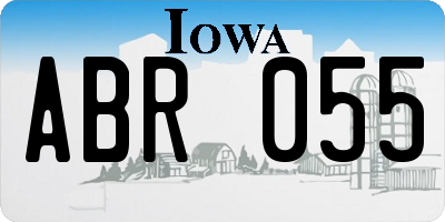 IA license plate ABR055