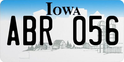 IA license plate ABR056