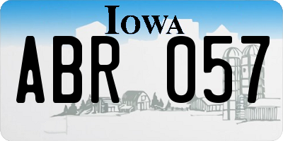 IA license plate ABR057