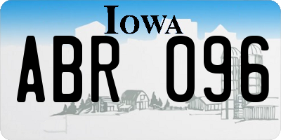 IA license plate ABR096