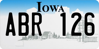 IA license plate ABR126
