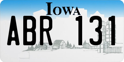 IA license plate ABR131