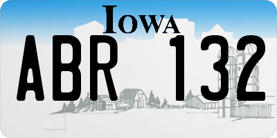 IA license plate ABR132