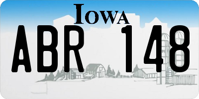 IA license plate ABR148