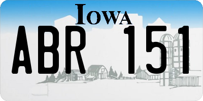 IA license plate ABR151