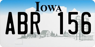 IA license plate ABR156