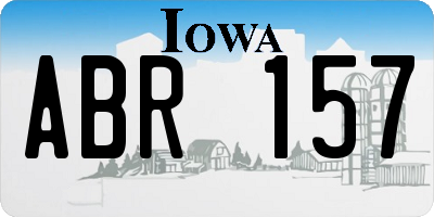 IA license plate ABR157