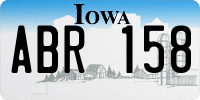 IA license plate ABR158