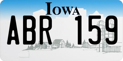 IA license plate ABR159