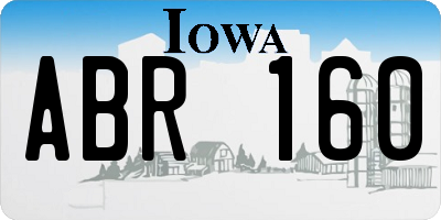 IA license plate ABR160