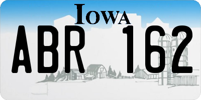 IA license plate ABR162