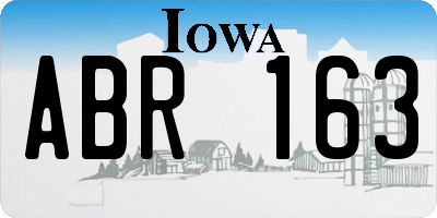 IA license plate ABR163