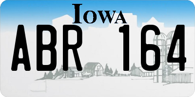 IA license plate ABR164