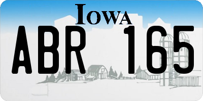 IA license plate ABR165