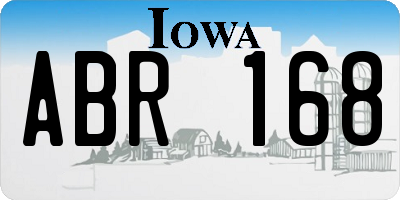 IA license plate ABR168