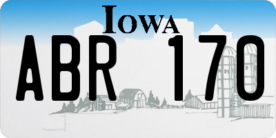 IA license plate ABR170