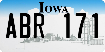 IA license plate ABR171