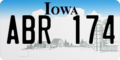 IA license plate ABR174
