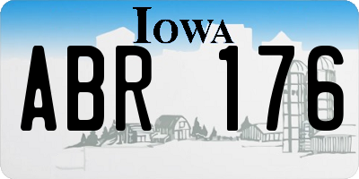 IA license plate ABR176