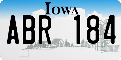 IA license plate ABR184