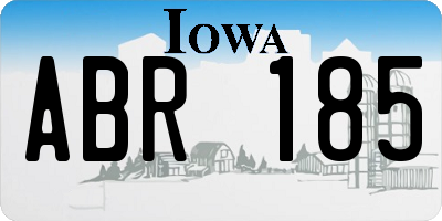 IA license plate ABR185