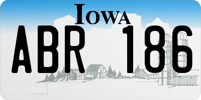 IA license plate ABR186