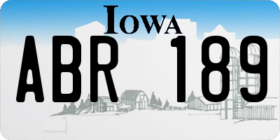 IA license plate ABR189