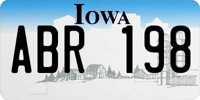 IA license plate ABR198