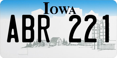 IA license plate ABR221