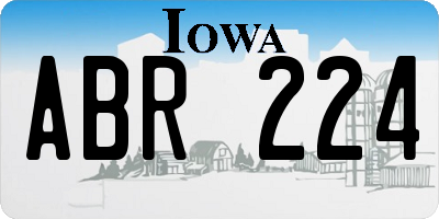 IA license plate ABR224
