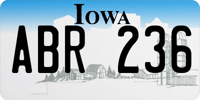 IA license plate ABR236